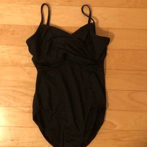 Mirella Ruched Wrap Front Camisole Leotard